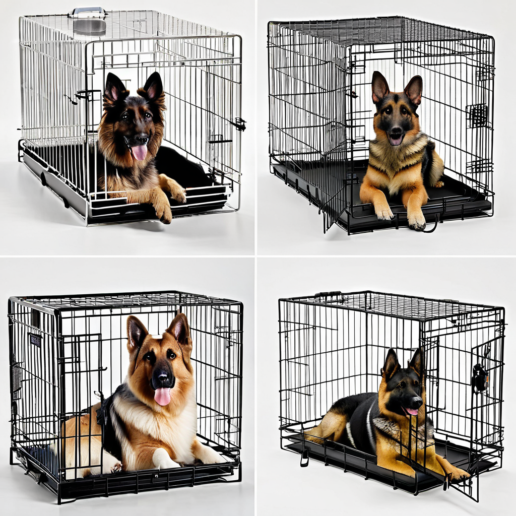 Side by side comparison of small, medium, and large dog crates