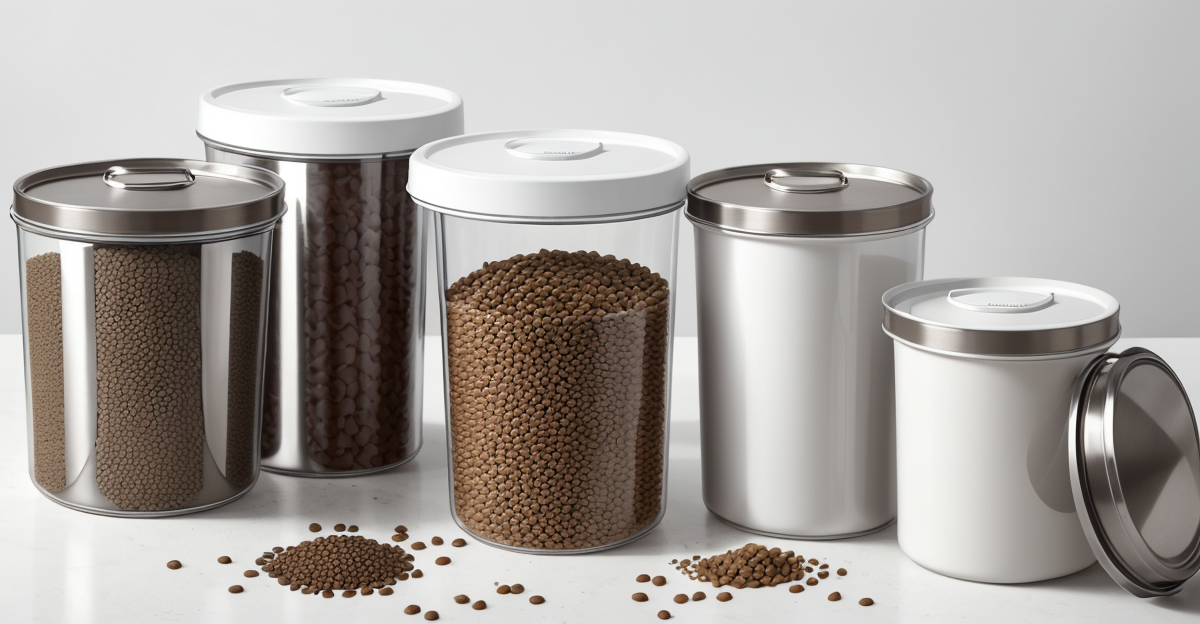 Comparison of different dog food storage containers