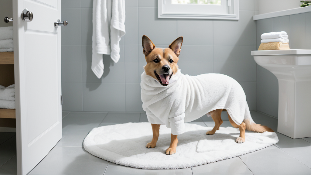 Fresh clean dog after bath
