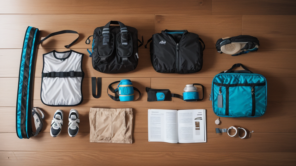 Budget running gear for dogs flat lay