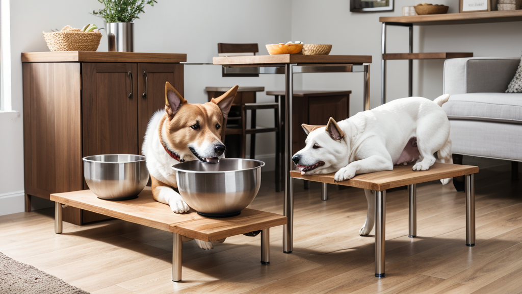Elevated dog bowl stand for large breeds