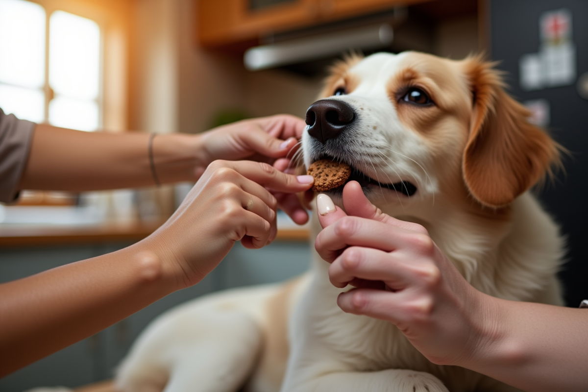 administering dog medication