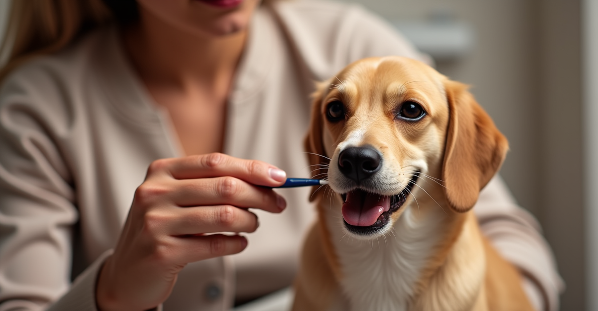 brushing dog teeth at home