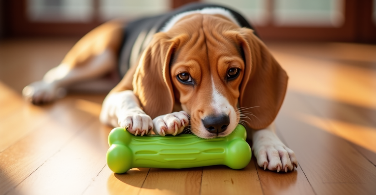 dog chewing dental treat