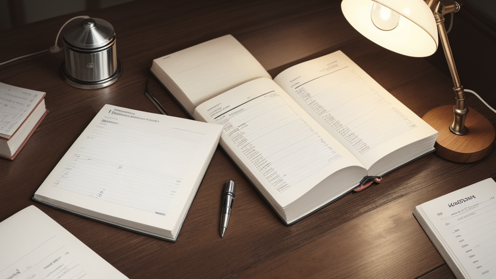 Puppy vaccination records and health documents on a desk