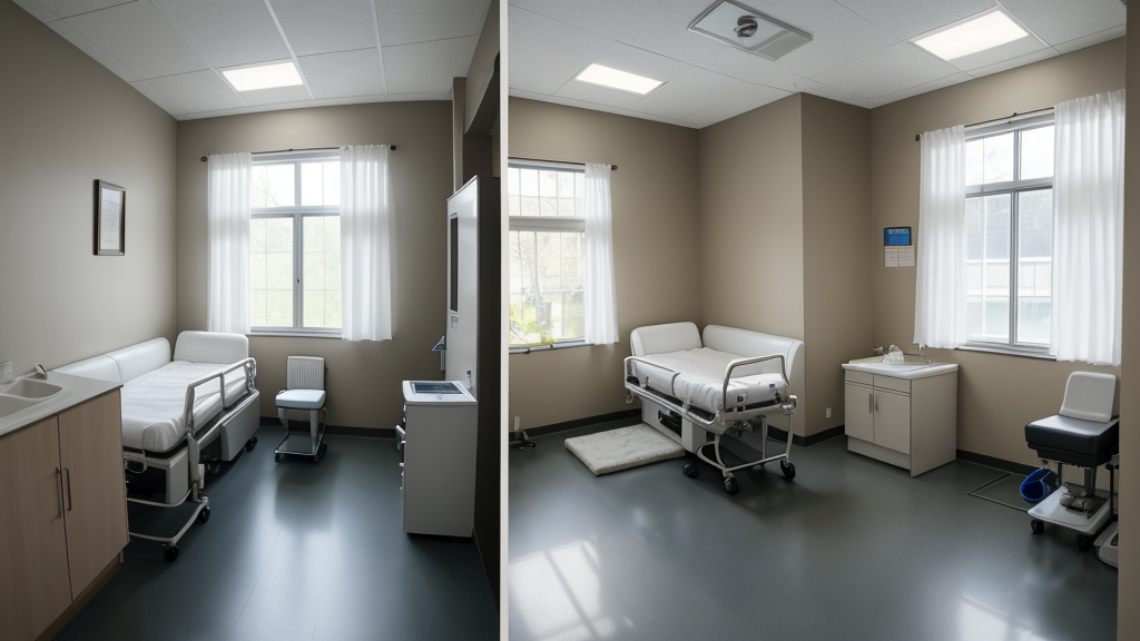 Comparison of veterinary hospital and affordable community clinic