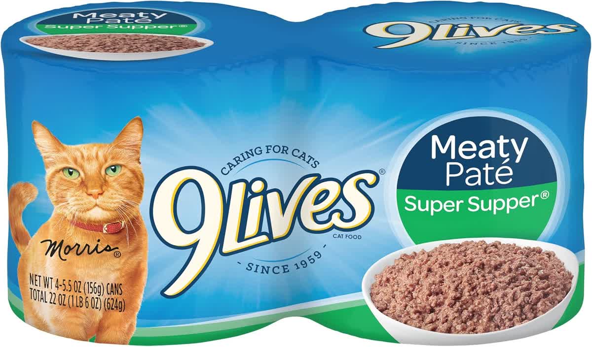 9Lives pate favorites wet cat food variety pack cans