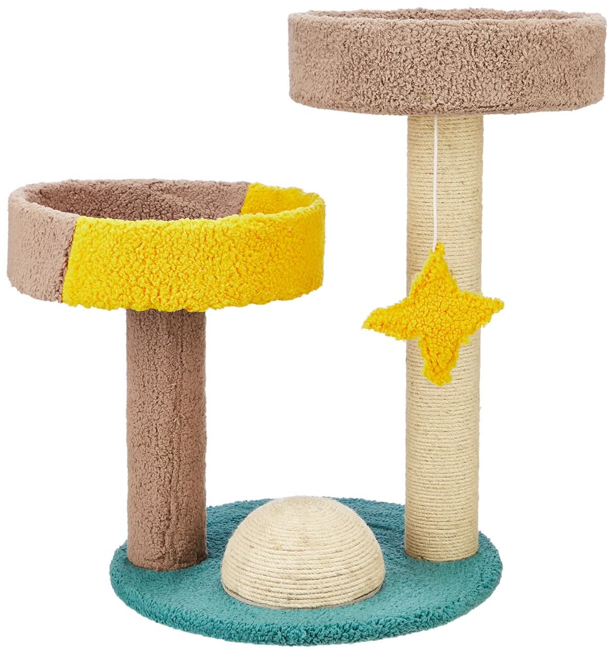 Amazon Basics Multi-Platform Cat Tree with Scratching Post for small to medium cats