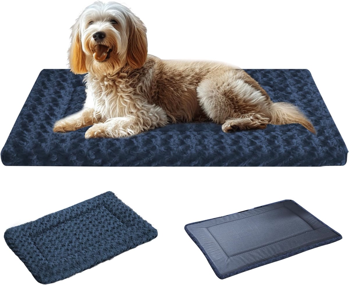 Dog crate pad and bed product for comfortable training