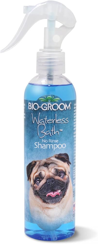 Bio Groom waterless bath spray shampoo bottle product for dog bathing at home