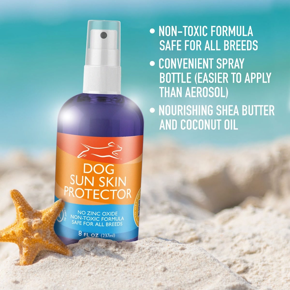Dog sunscreen product photo