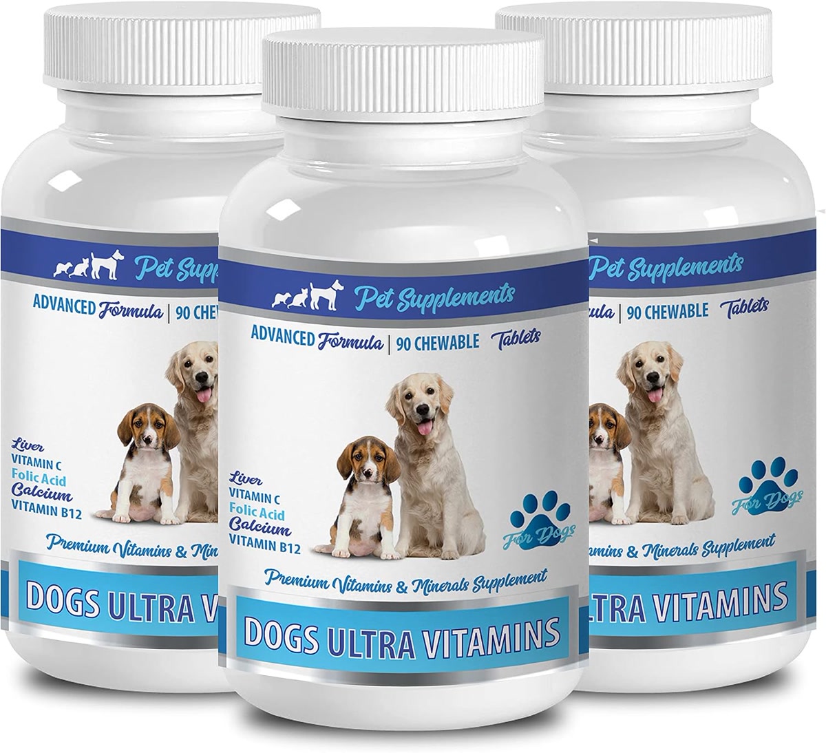 Dog vitamin supplement bottles needed for balanced homemade diet