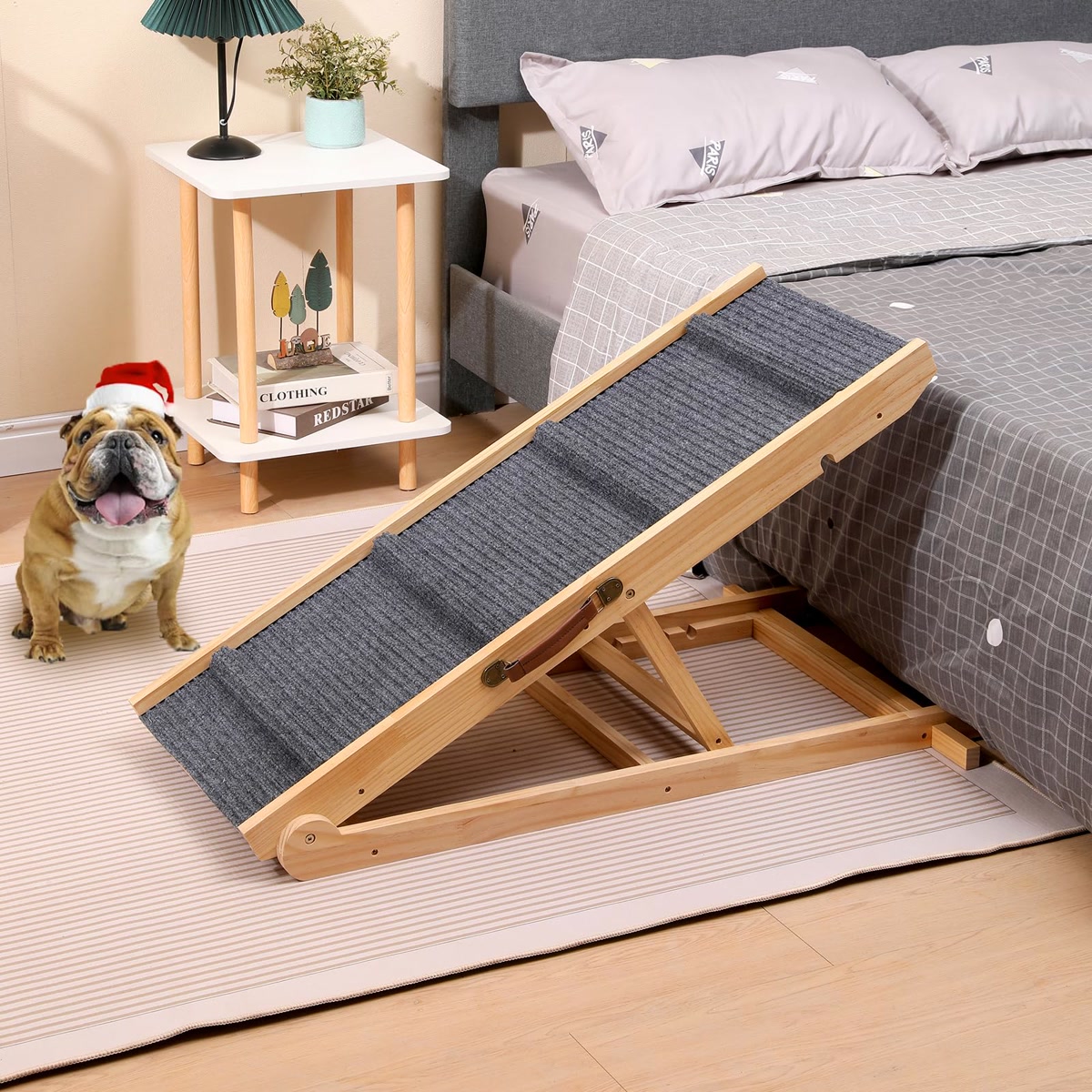 Snapklik.com : Foldable Wooden Dog Ramp and Pet S…