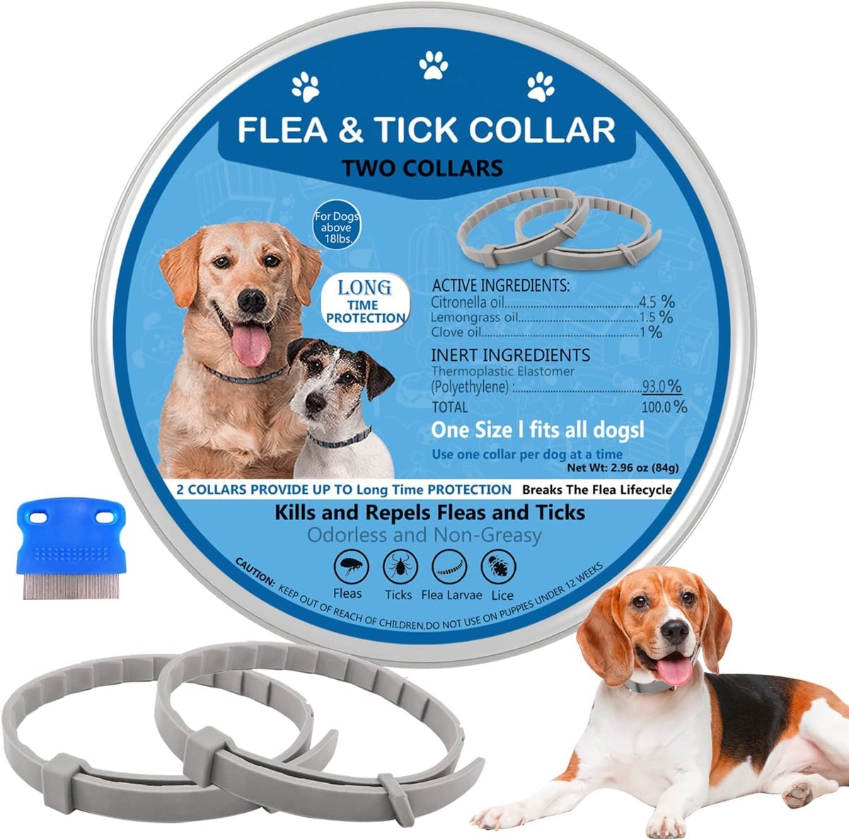 Ittoir Flea Collar for Dogs, 2 Pack Flea and Tick Collar I…