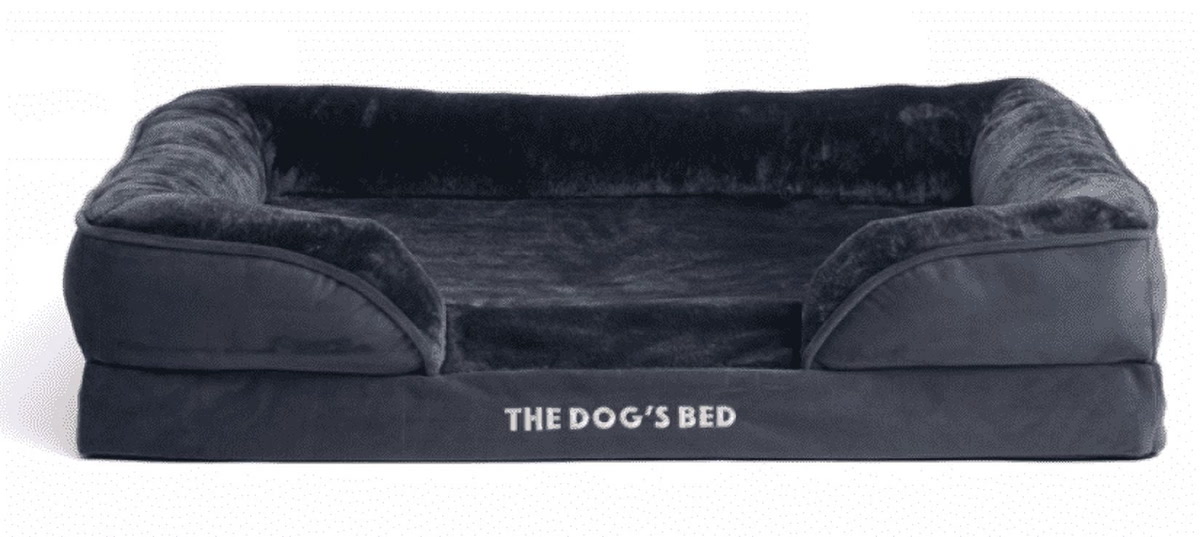 The Dog’s Bed Orthopedic Budget Dog Bed, Large Reversible Plush and Grey ...