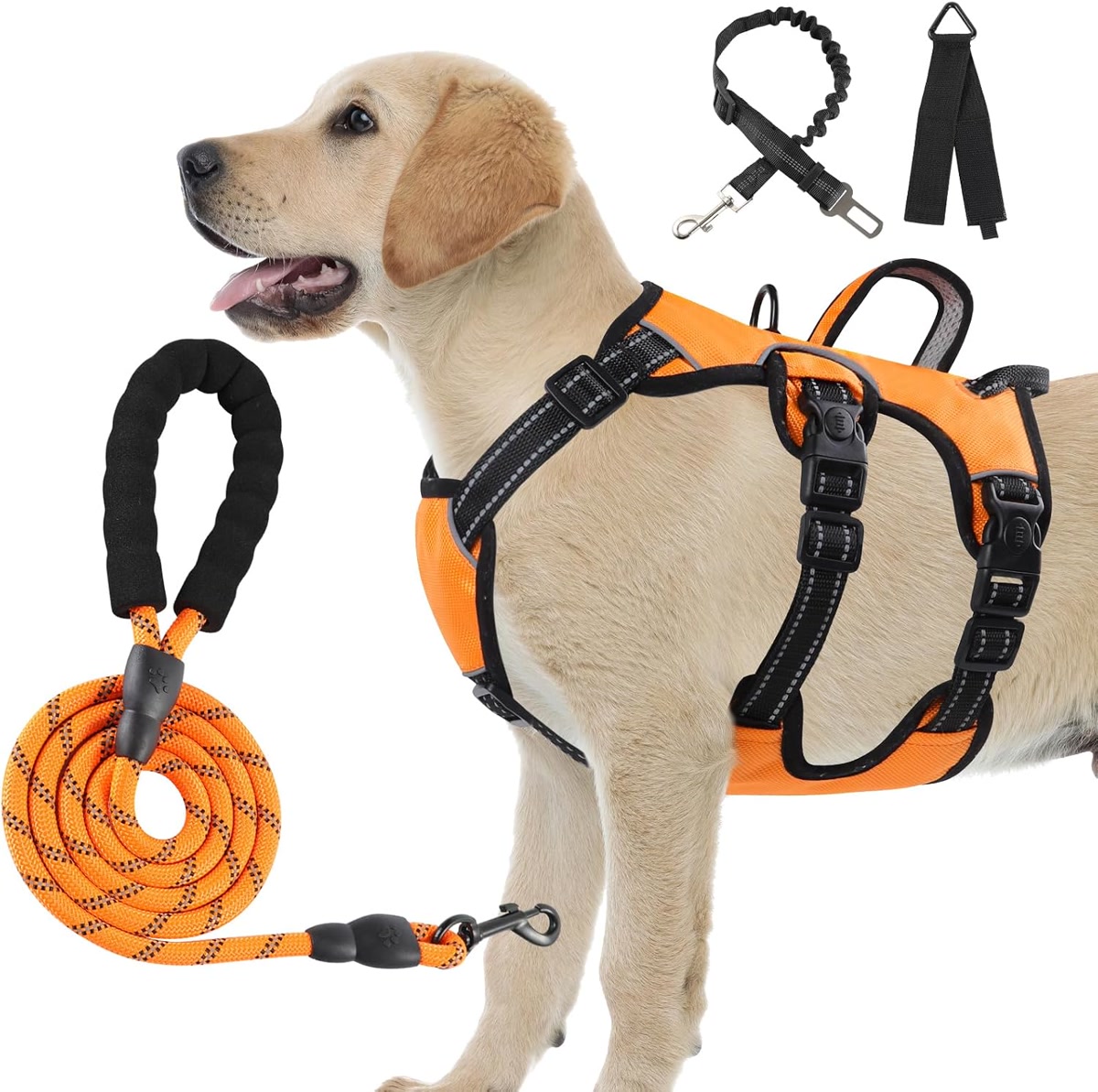 Escape Proof Dog Harness Large Sized Six Point Adjustable, Soft Padded Full Body No Pull Dog Harness