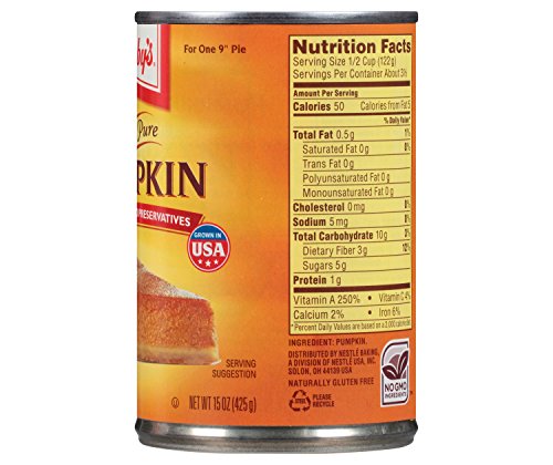 Libby's 100 percent pure canned pumpkin — a budget-friendly source of soluble fiber for cats with mild diarrhea