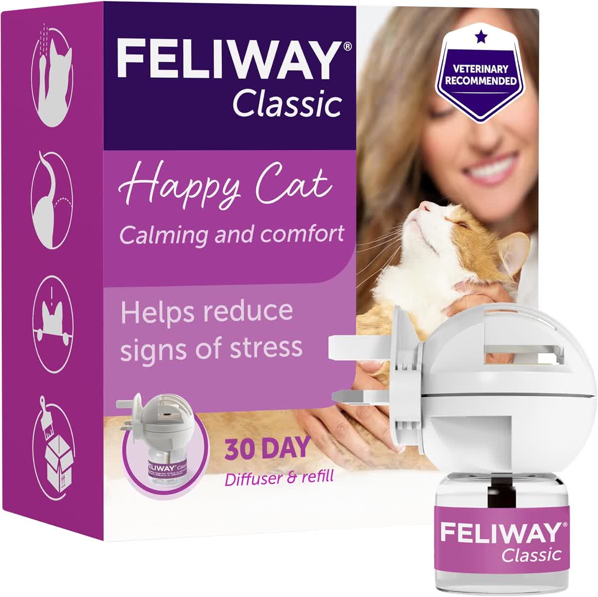 Feliway Classic cat pheromone calming diffuser starter kit plug-in unit