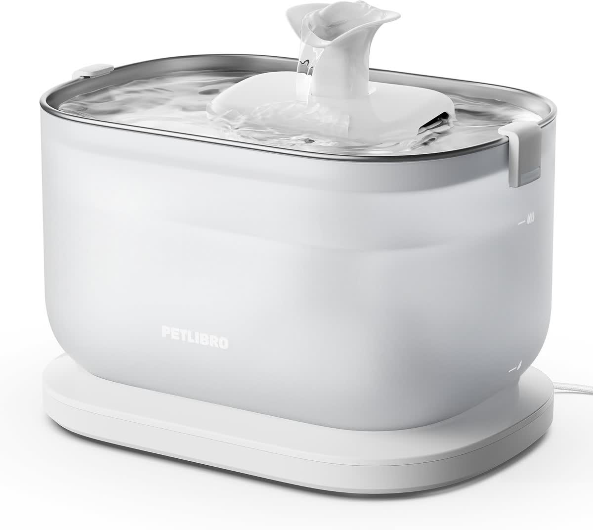 PETLIBRO cordless cat water fountain with stainless steel tray and 2.5 liter capacity