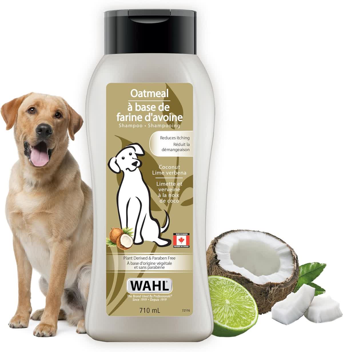 Wahl oatmeal formula dog shampoo for dry skin and itch relief
