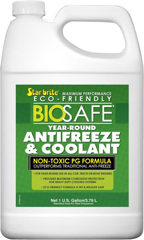 Star Brite BIO-Safe non-toxic propylene glycol antifreeze, a safer alternative to ethylene glycol for homes with dogs