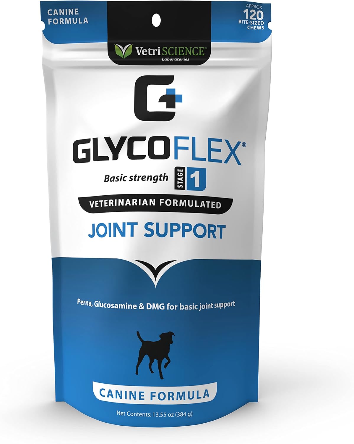 VetriScience GlycoFlex 3 joint support chews for dogs with green-lipped mussel and glucosamine
