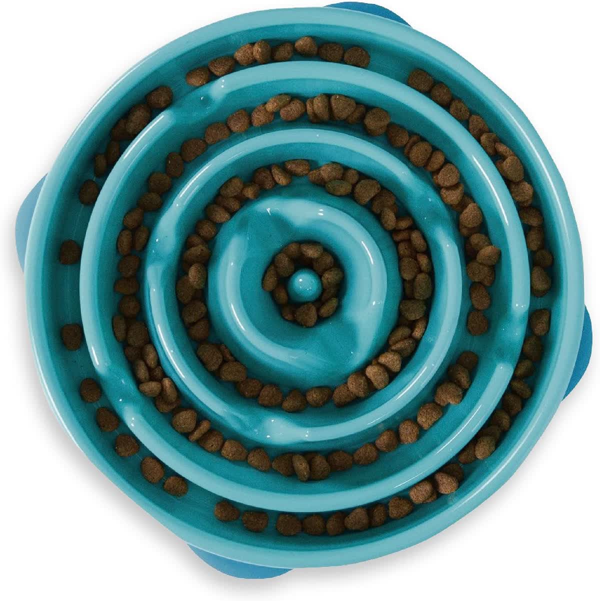 Outward Hound Fun Feeder Slo Bowl slow feeder with maze pattern for cats and small dogs