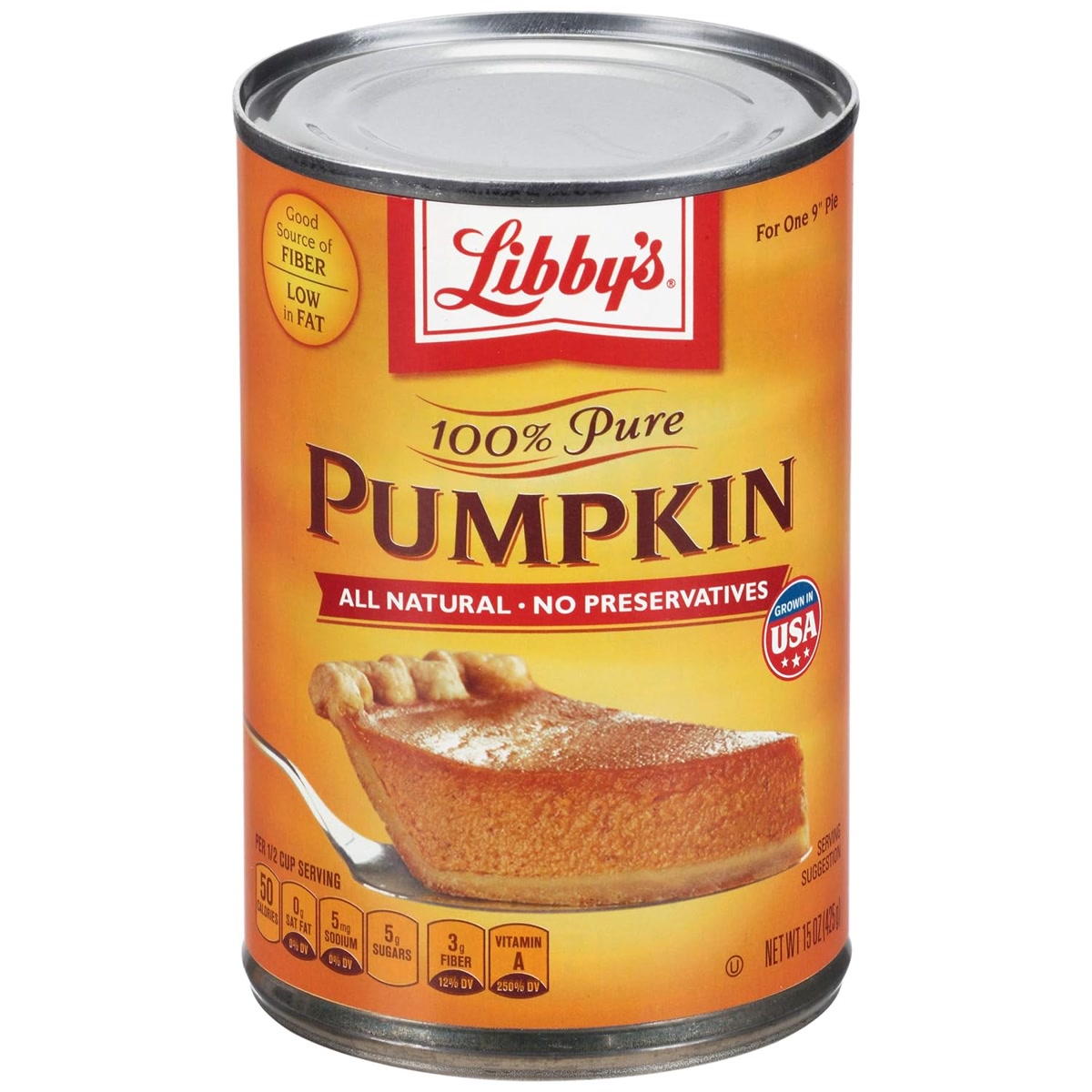 Libby's pure canned pumpkin puree for cat constipation dietary fiber supplement