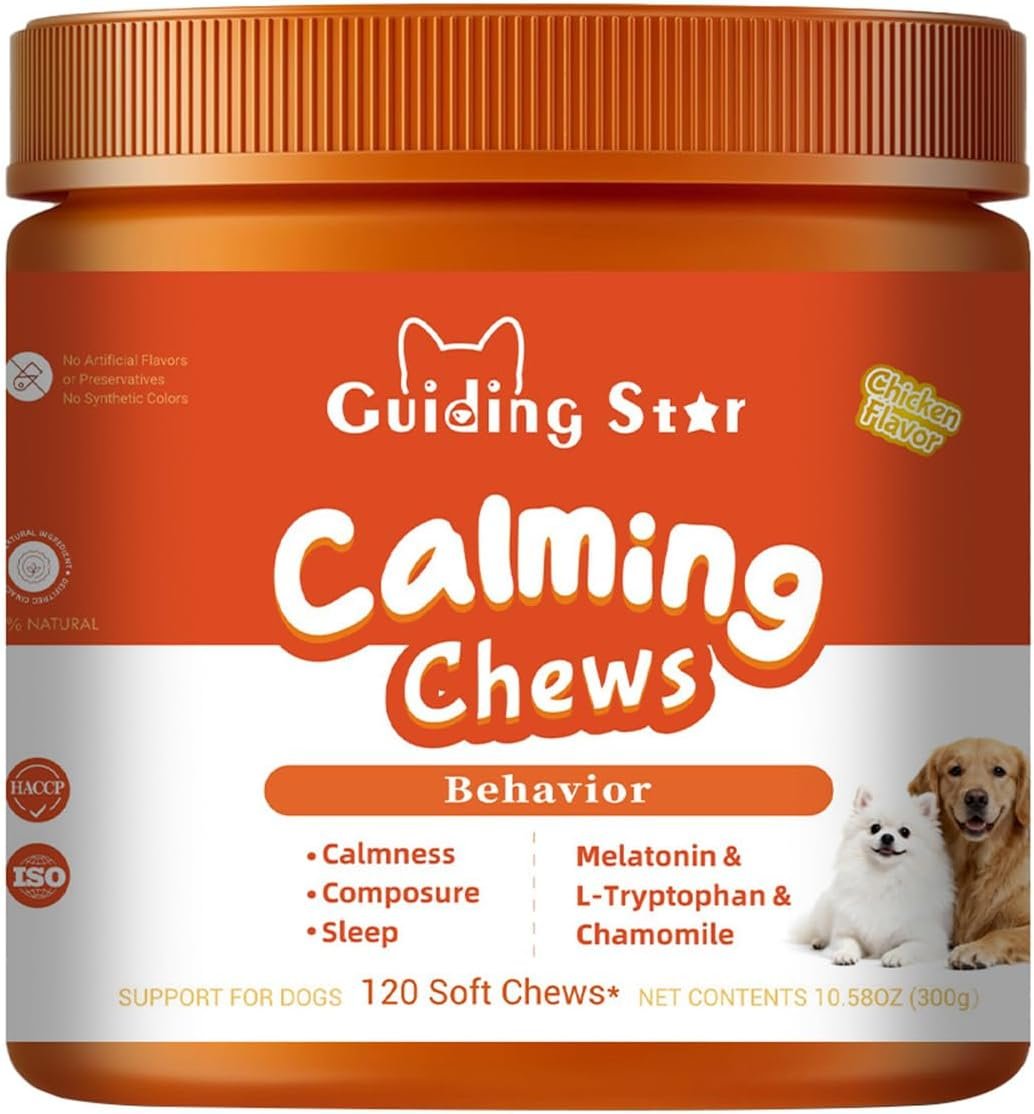 Dog calming chews container