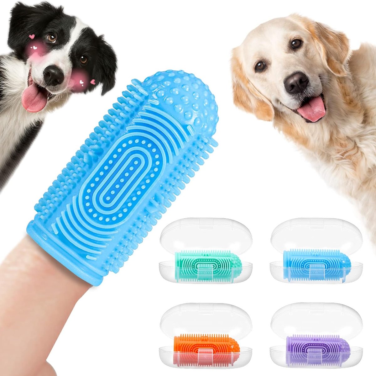 Dog dental care kit with toothbrush and paste