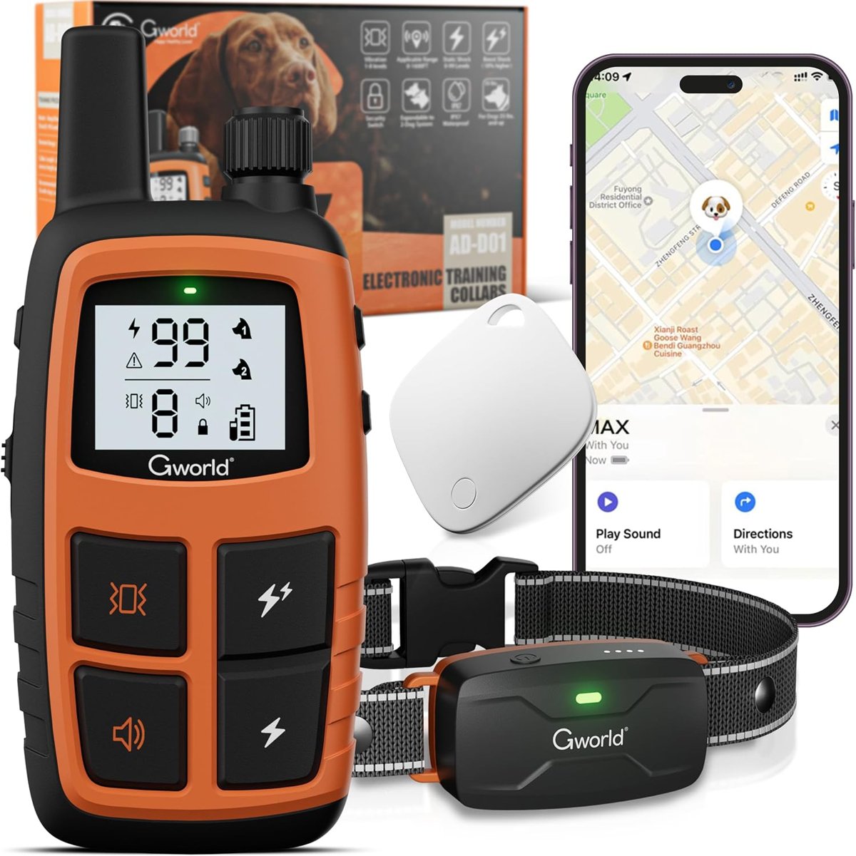 Dog GPS tracker collar device