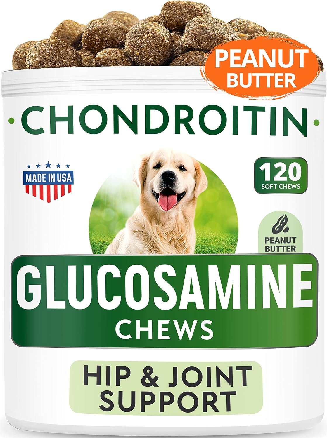 Senior dog joint supplement container
