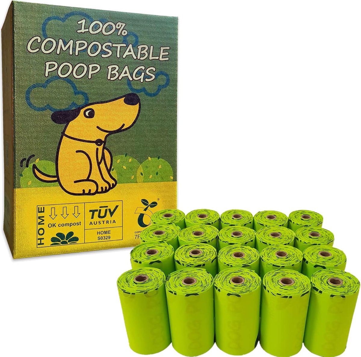 Dog poop bag dispenser with leash clip