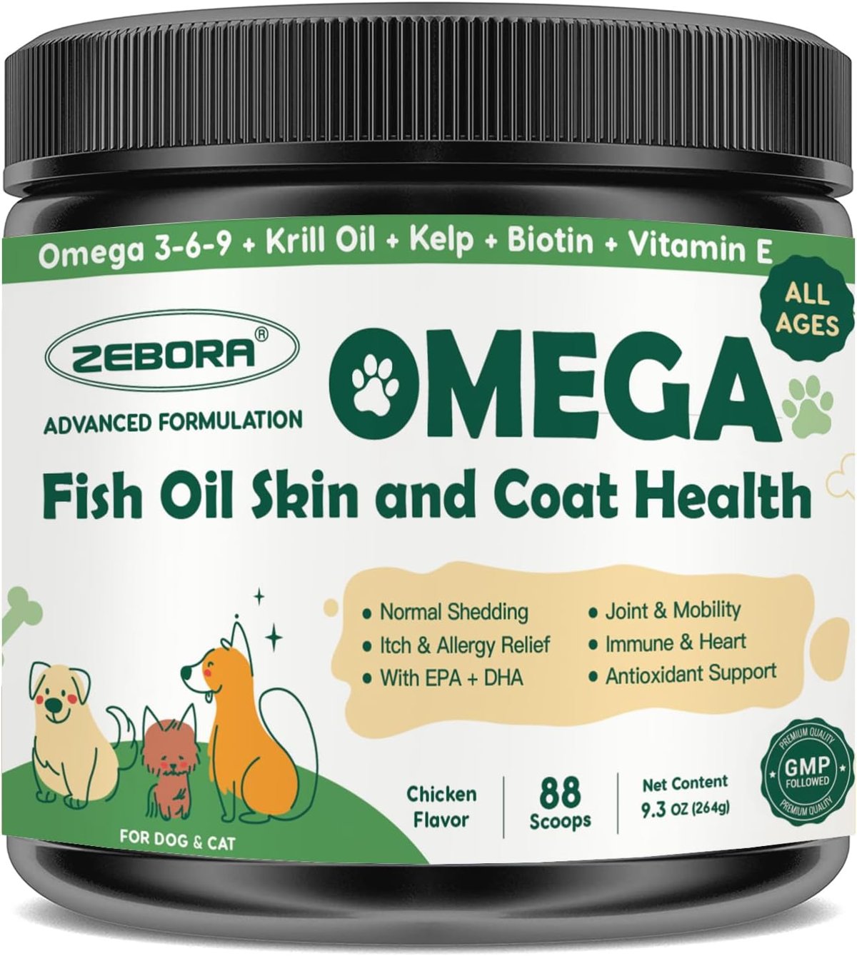 Omega 3 chews for dogs container