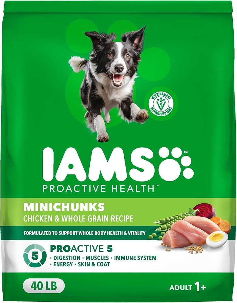 IAMS ProActive Health Adult MiniChunks dry dog food with real chicken