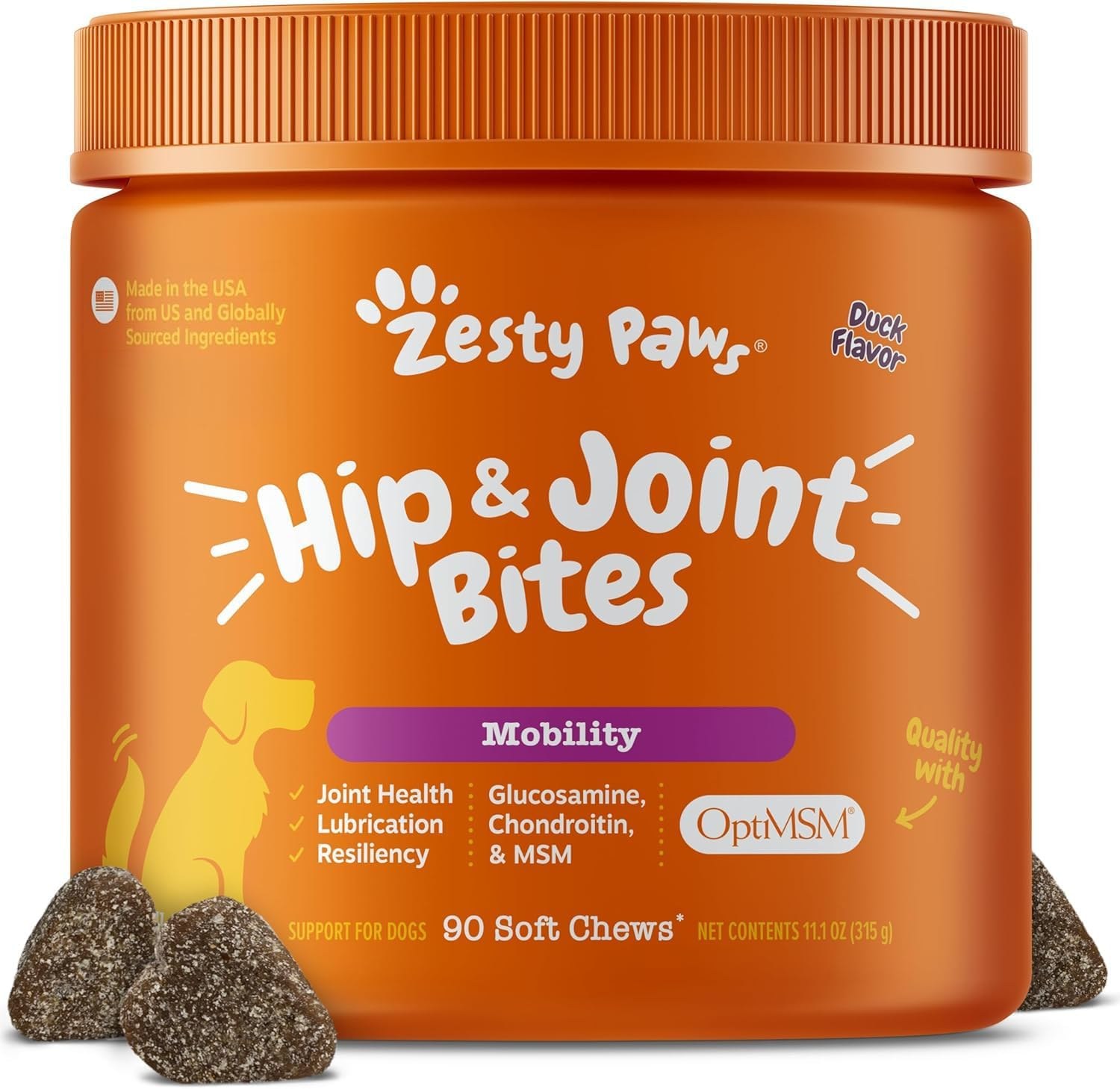 Zesty Paws Mobility Bites Joint Supplement for Dogs packaging
