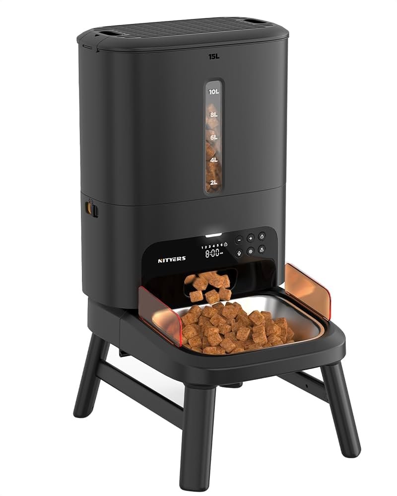NITYERS 15L large breed automatic dog feeder