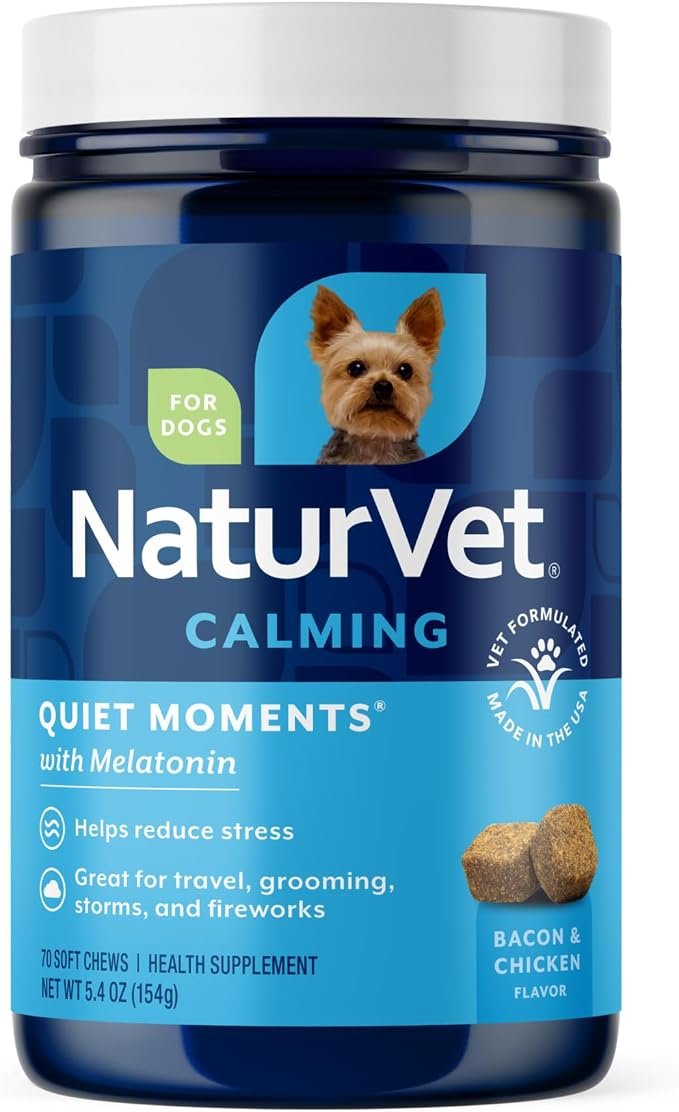 NaturVet calming dog chews container