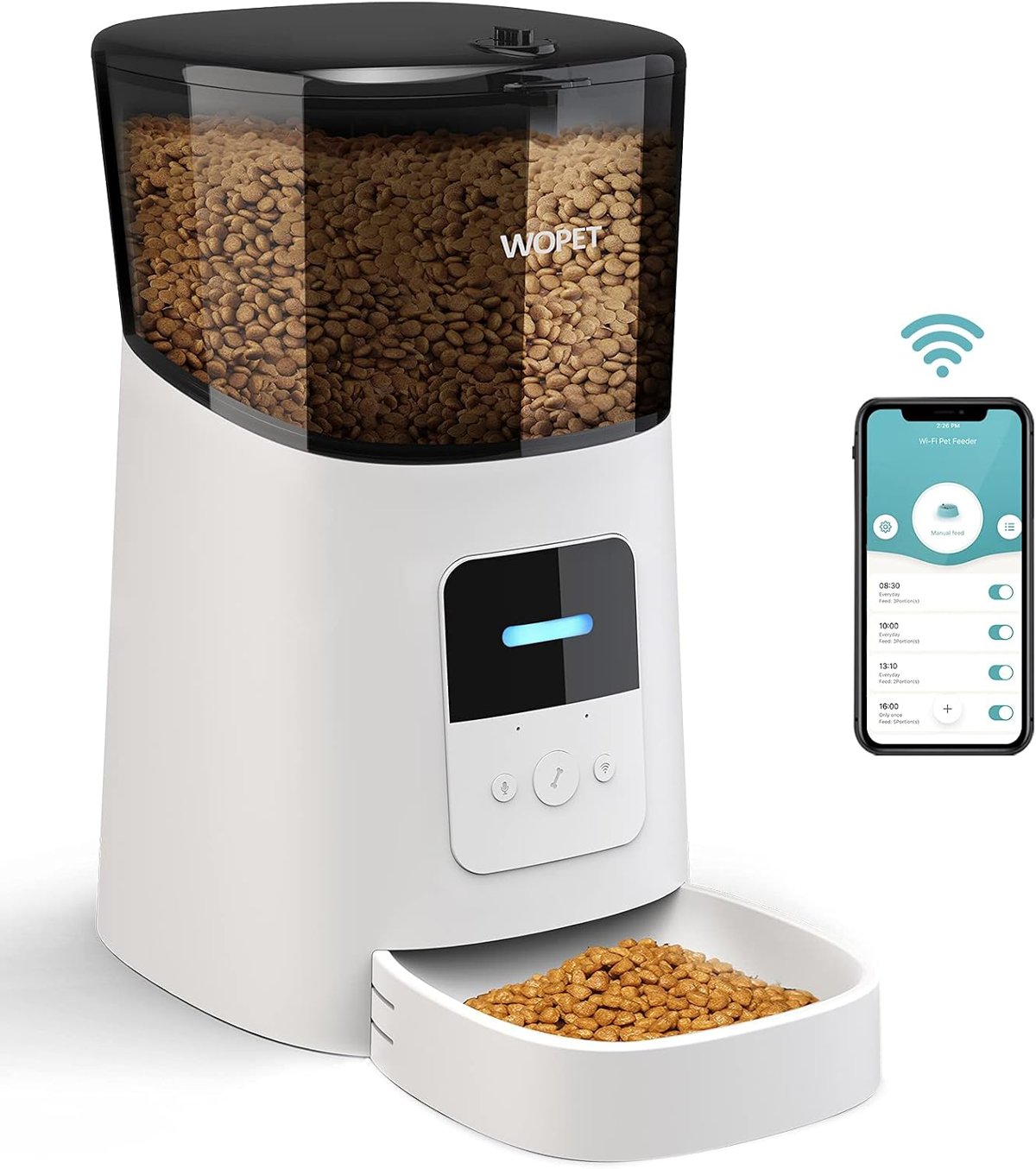 WOPET 6L automatic dog feeder with app control