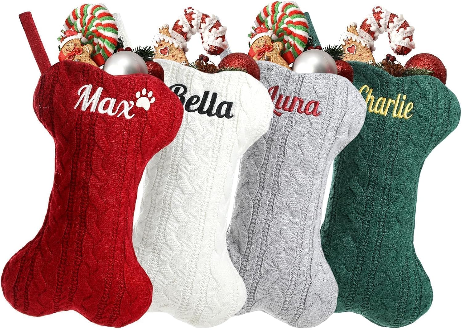 Infiher Personalized Dog Christmas Stocking