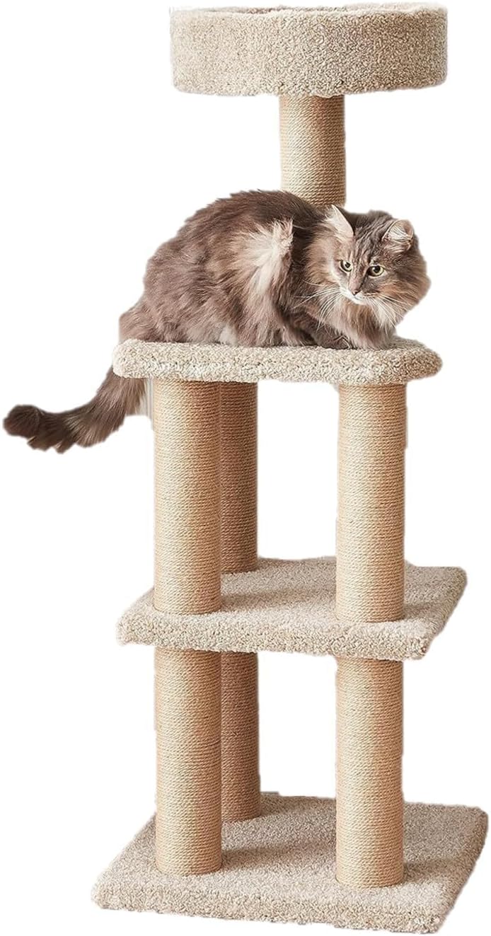 Amazon Basics 45.9-inch cat tree with jute-wrapped scratching posts