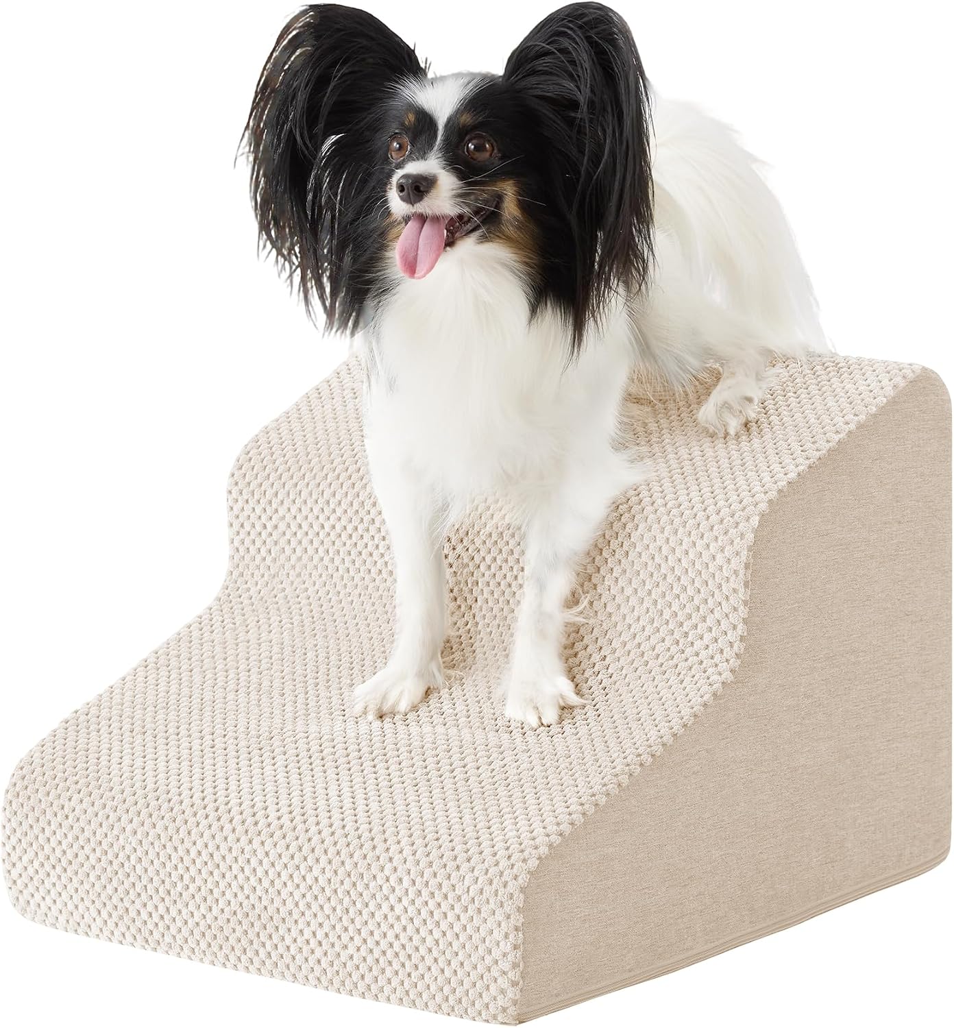 Ahpmeoa high-density foam dog stairs with curved steps