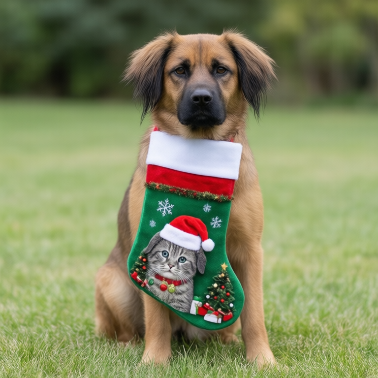 Infiher Personalized Dog Christmas Stocking