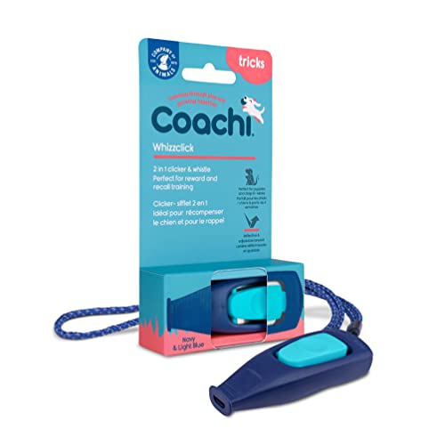 Company of Animals Coachi Whizzclick | Navy/Light Blue Button