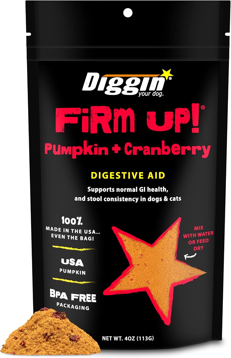 Diggin' Your Dog Firm Up Pumpkin Powder