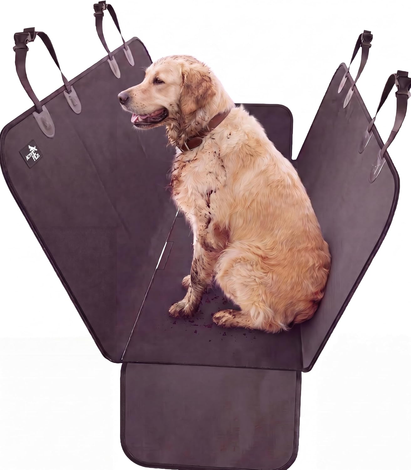 Active Pets waterproof hammock dog car seat cover in black