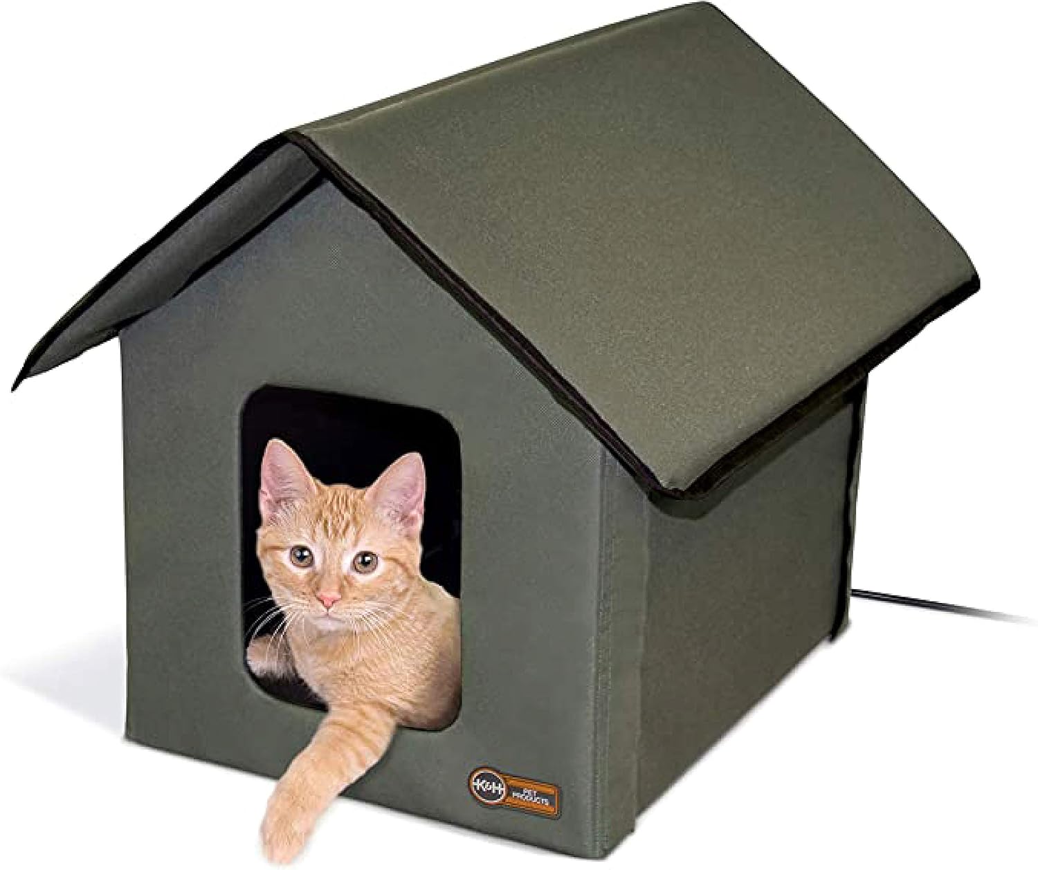 K&H Thermo Outdoor Kitty House with heated pad and two exits