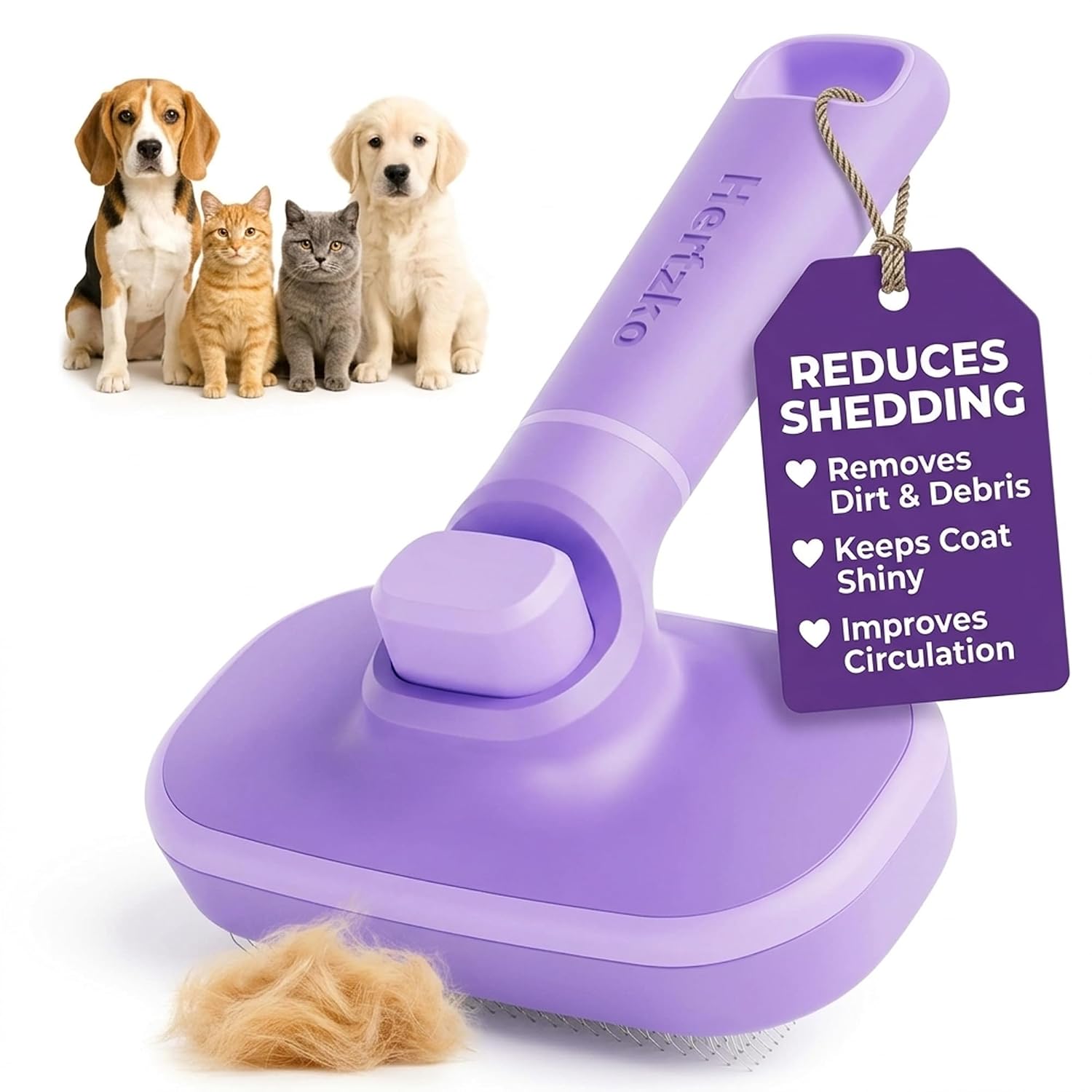 Hertzko self-cleaning slicker brush product photo