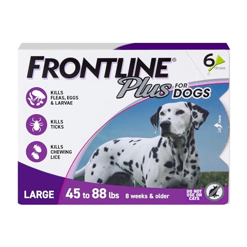 Frontline Plus for Dogs 45–88 lbs, 6 doses