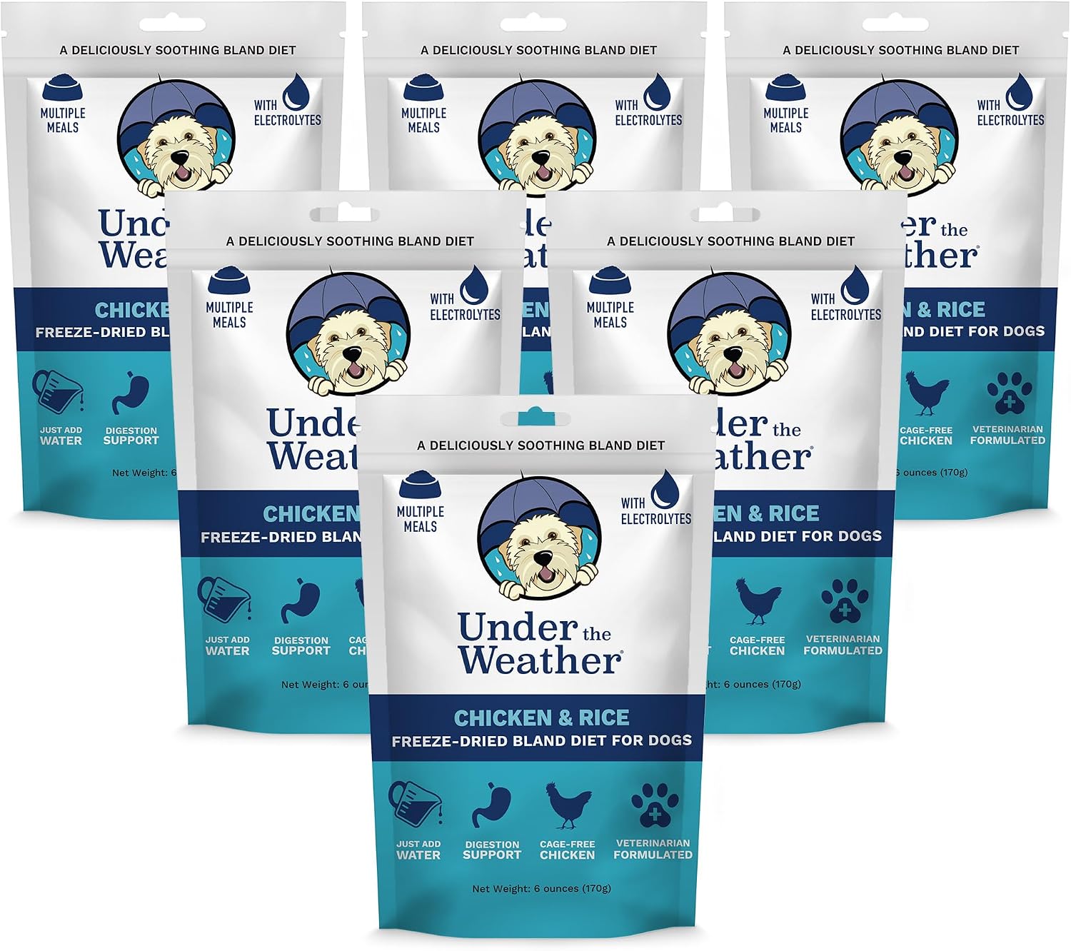 Under the Weather Bland Diet, Chicken and Rice, 6-Pack